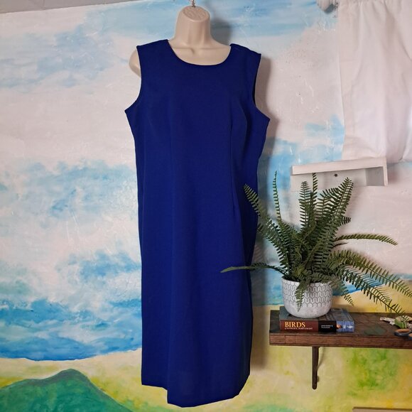 Anthony Richards size 12 cobalt 2-piece dress, LIKE NEW CONDITION - Picture 2 of 8